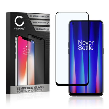 Panssarilasi puhelimeen OnePlus Nord CE 2 - 3D Case-friendly, 9H, 0,33mm, Full Glue, Musta, CELLONIC