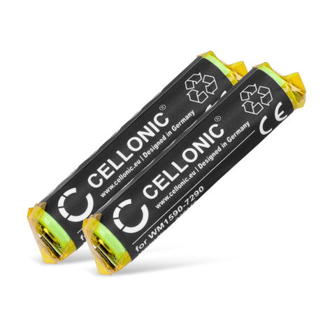 2x Vaihtoakku laitteelle Wella Contura HS60 WM1590-7290 (700 mAh, 1,2 V) tuotemerkiltä CELLONIC