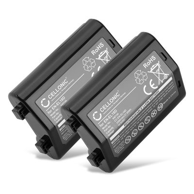 2x Akku kameraan Nikon D6, Nikon Z 9 - EN-EL18D (3500mAh, 10.8V) tuotemerkiltä CELLONIC