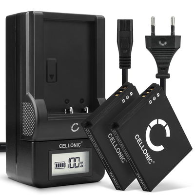 2x Akku + Laturi kameraan Canon Digital IXUS 60 IXUS 70 IXUS 80 IS IXUS 40 Canon Legria Mini Canon SD1000 - NB-4L (850mAh, 3.7V) tuotemerkiltä CELLONIC