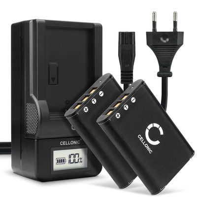 2x Akku + Laturi kameraan Nikon Coolpix S560, Coolpix S550, MH-64, EN-EL11 - EN-EL11 (600mAh, 3.7V) tuotemerkiltä CELLONIC