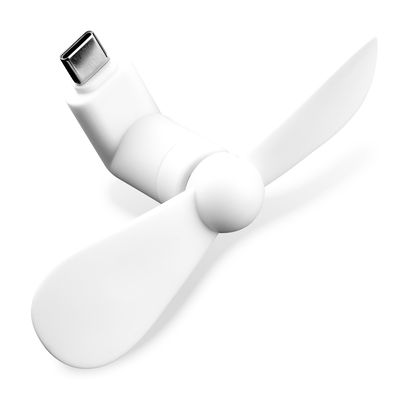 CELLONIC USB C-tuuletin älypuhelimeen tai tablettiin, tuuletin USBC-liitännällä, Android-minituuletin, Valkoinen matkatuuletin, hiljainen ja pieni