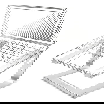 Kannettavan alusta alumiinia, leveys säädettävissä, Musta