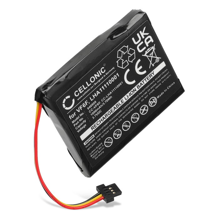 Akku navigaattoriin TomTom Start 52 - 1000mAh, 3.7V, VF6F, LHA11110001 vaihtoakku GPS-laitteeseen