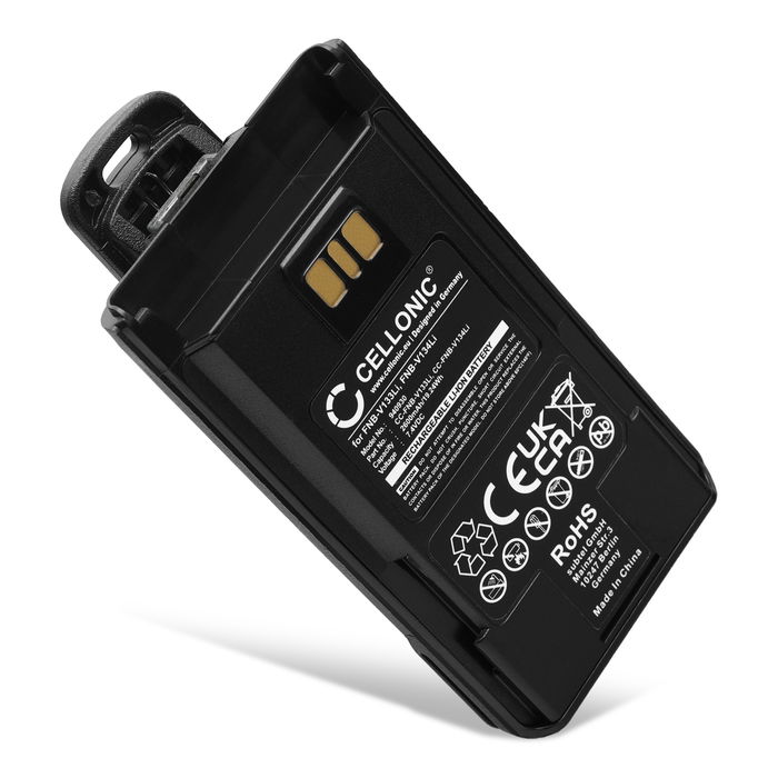 Battery for Motorola EVX-531, EVX-534, EVX-539, VX-261, VX-264, VX-451 Vertex EVX-261, EVX-530, EVX-531, EVX-534 7.4V 2600mAh Lithium Ion from CELLONIC