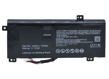Battery for Dell Alienware M14X R3, M14X R4, P39G, A14, G05YJ, Y3PN0, 8X70T 11.1V 4400mAh from subtel