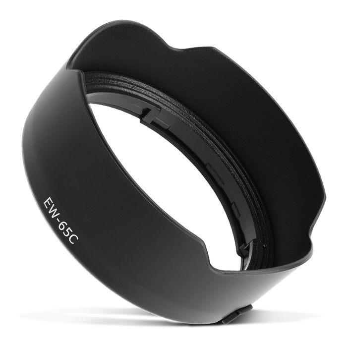 Vastavalosuoja EW-65C kameraan Canon RF 16MM F2.8 STM - bajonetti kukkamalli / tulppaani / terälehti vastavalosuoja tuotemerkiltä CELLONIC