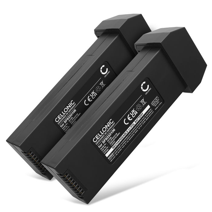 2x Akku tuotteeseen Holy Stone HS720 / HS720E - SF8333106, 4300mAh, 7.6v vara-akku