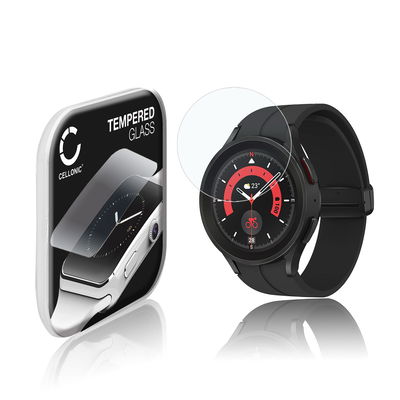 Näytönsuojalasi älykelloon Samsung Galaxy Watch 5 Pro - 2.5D, 9H, 0,30mm, Full Glue - Läpinäkyvä älykellon suojalasi