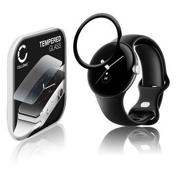 Näytönsuojat Lasi Google Pixel Watch (3D Full Cover, 9H, 0,33mm, Full Glue) Tempered Glass