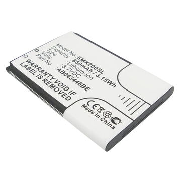 Akku kännykkään Samsung SGH-X200, SGH-E250, SGH-C260, SGH-E900, GT-E1080 - AB043446BE, 850mAh, 3.7V vaihtoakku