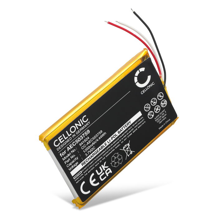 SteelSeries Arctis 7 akku, 1200mAh vaihtoakku tuotemerkiltä Cellonic