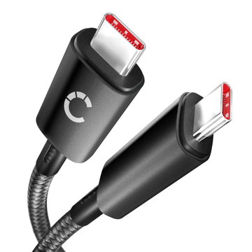 USB C Type C USB-johto 1m, 3A lataus- ja tiedonsiirtojohto. Musta USB C Type C - USB C Type C Nylon USB-kaapeli 