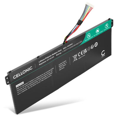 Akku tietokoneeseen Acer Aspire 5 A517, Swift 3 SF314, 1 SF114, Chromebook 314, 315, Spin 713, Travelmate B1, AP18C8K, - 11.55V 4200mAh tuotemerkiltä CELLONIC