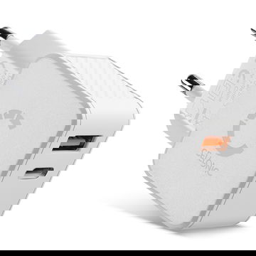 CELLONIC Tupla USB A- ja USB C-laturi 20W - Virtapistoke, lataussovitin, nopea virtalähde, älypuhelimelle tai tabletille - valkoinen