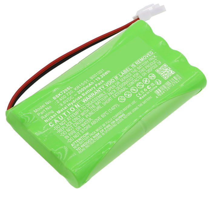 Akku kodintekniikkaan Bosch Somfy Elixo 500 3S io / GDK 3000, GDK 700 / Freevia 600, 400 - 2000mAh, 9.6V, 2400720 vara-akku