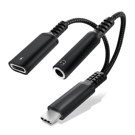 1x Audiosovitin USB-C (Tyyppi-C) – 3,5mm (Jack), Apple iPhone 17, 16, 15, 17 Pro, 17 Pro Max, 16e tuotemerkiltä CELLONIC
