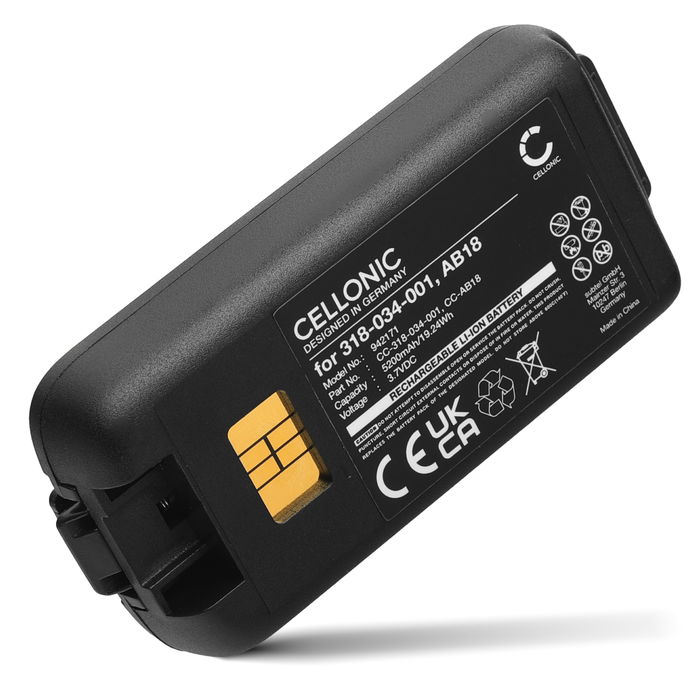Akku viivakoodinlukijaan Intermec CK3, CK3B, CK3X, CK3R, CK3A, CK3N, CK3N1, CK3C, CK3C1, EDA61K - 3.7V, 5200mAh tuotemerkiltä CELLONIC
