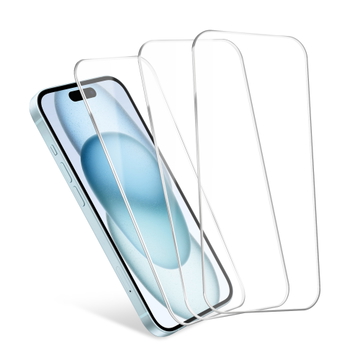 iPhone 15 näytönsuojalasi, karkaistu 9H lasikalvo 2.5D valmistajalta CELLONIC