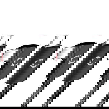 2xUSB C USB C 100W kaapeli L Shape Oikea kulma 1m Nylon lataus datakaapeli USB 3.1 10 Gbps 8K matkapuhelimeen, tabletti, älykello, GPS, kaiutin ja enemmän