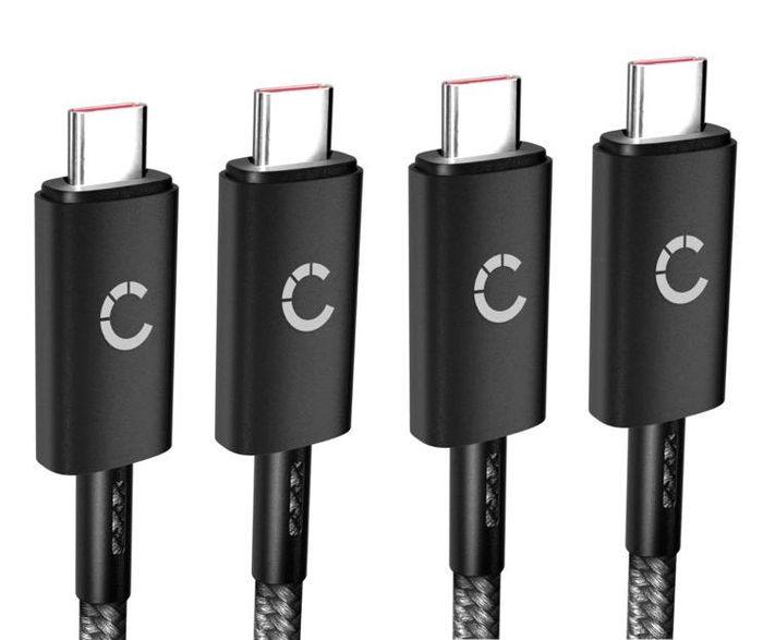 2xUSB C - USB C datakaapeli 100W, 1m - USB C -kaapeli punotusta nailonista, USB 3.1, 10 Gbit/s, 8K matkapuhelimelle, tabletille, älykellolle, GPS:lle, kaiuttimelle jne.