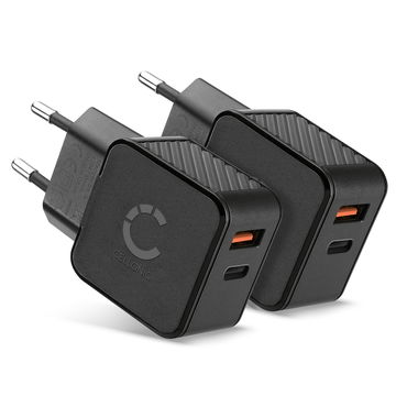 2XCELLONIC USB C -laturi 20W, 2 portin laturi USB-pikalaturi iPhone 15, iphone 14, Samsung 23, Huawei, Xiaomi, älypuhelimelle, tabletille, kaiuttimille, kuulokkeille ja paljon muuta