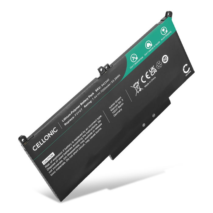 Dell Latitude 14 7490 akku tuotemerkiltä Cellonic, 7200mAh tietokoneen akku