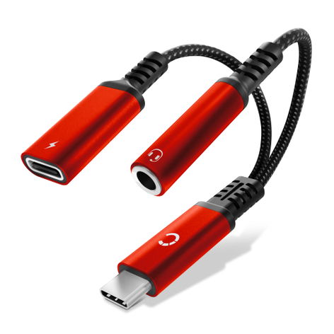 Audiosovitin USB-C (Tyyppi-C) – 3,5mm (Jack), Apple iPhone 15, 16 Pro, 16e; iPhone 16 Pro Max tuotemerkiltä CELLONIC
