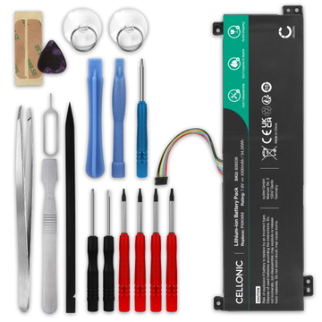1x Akku Lenovo V130-15IKB; V330-14IKB; V330-15IKB kannettavaan tietokoneeseen + työkalut - L17C2PB3, L17C2PB4 (4500 mAh, 7,6 V) tuotemerkiltä CELLONIC