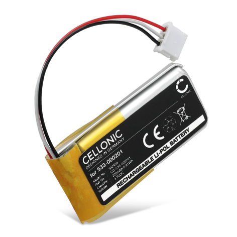 Akku Logitech G435 kuulokkeisiin - 533-000201 (220 mAh, 3,7 V) tuotemerkiltä CELLONIC