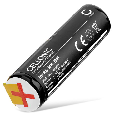 Battery for Rowenta CuraMed Dentasonic; Dentacontrol Duo, 707 (1100mAh, 2.4V) from CELLONIC