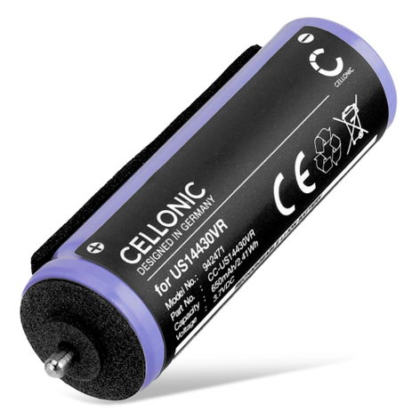 Battery for Panasonic EW-DE92; EW-DL40; EW-DL82 US14430VR (650mAh, 3.7V) from CELLONIC