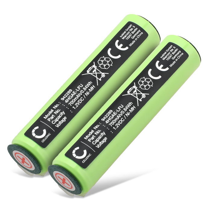 2x Braun MGK3980 Type 5515 akku, 700mAh vaihtoakku tuotemerkiltä CELLONIC