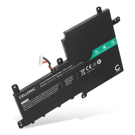 Akku ASUS Vivobook S15 S530; K530; S530; V530; X530 kannettavaan tietokoneeseen - B31N1729 (3600 mAh, 11,4 V) tuotemerkiltä CELLONIC