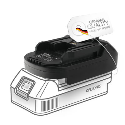 Bosch GBA 18V - Makita 18V -akkuadapteri BS18MT, käytä Makitan työkalua Boschin akulla, adapteri tuotemerkiltä CELLONIC