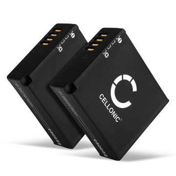 2x Akku kameraan Panasonic Lumix DC-GX9 DMC-LX100 DMC-GX80 DMC-TZ80 DC-LX100 II DC-TZ90 DC-TZ202 - DMW-BLE9 DMW-BLG10 Leica BP-DC15 (980mAh, 7.4V) tuotemerkiltä CELLONIC