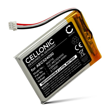 Akku Corsair Void Pro RGB; HS70 SE; HS75 XB kuulokkeisiin - AEC524050 (1200 mAh, 3,7 V) tuotemerkiltä CELLONIC