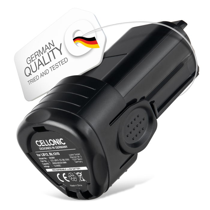 Akku Black & Decker EGBL108, LB12, BL1310, BL1510, GKC108, BDCDMT112, EGBL108KB työkaluun - 2000mAh Li Ion tuotemerkiltä CELLONIC