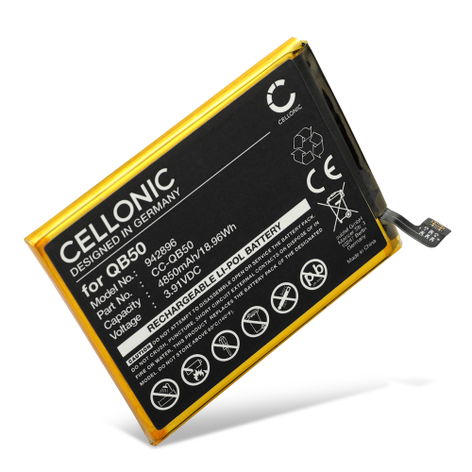 Battery for Motorola Moto G84 5G; XT2347 QB50 (4850mAh, 3.91V) from CELLONIC
