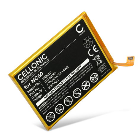 Akku Motorola Moto G32, G41; XT2167 puhelimeen - NC50, SB18D20540 (4700 mAh, 3,87 V) tuotemerkiltä CELLONIC