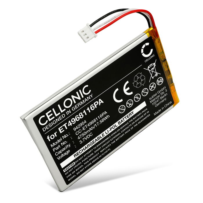 Akku navigaattoriin Voice Caddie Swing Caddie SC300 / SC300 Kannettava golflaukaisumittari - 4750mAh tuotemerkiltä CELLONIC