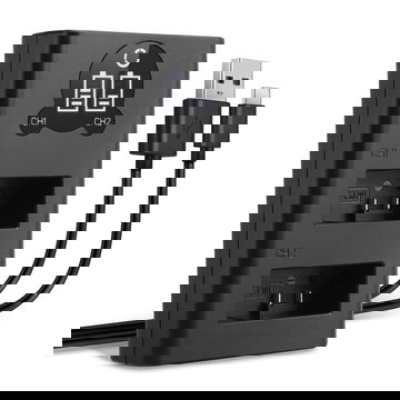 USB-kaksoislaturi (AHDBT-1301) GoPro HERO13 Black-laitteille + 1m + USB Kaapeli valmistajalta CELLONIC