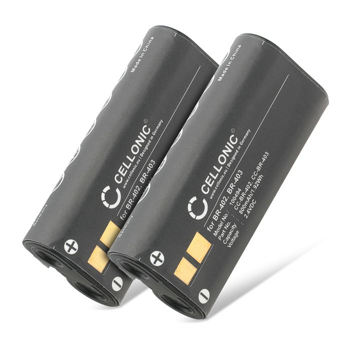 2x Akku kameraan Olympus DS-4000, DS-3300, DS-2300, DS-5000 - BR-402, BR-403 (800mAh, 2.4V) tuotemerkiltä CELLONIC