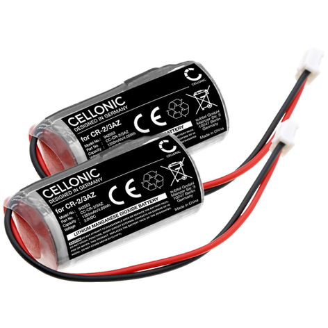 2x Vaihtoakku laitteelle Verisure Camera Detector; Night Control; Voice (1350 mAh, 3 V) tuotemerkiltä CELLONIC