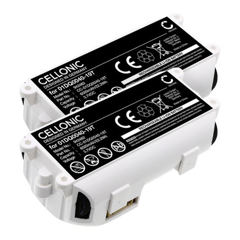 2x Vaihtoakku laitteelle Reolink Argus 3 Pro 01DQ0040-19T (6000 mAh, 3,7 V) tuotemerkiltä CELLONIC