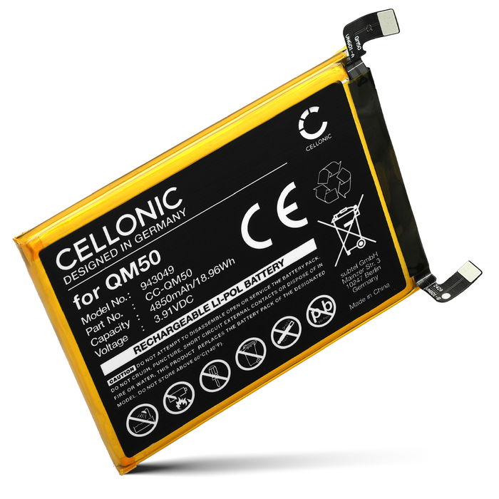 Battery for Motorola EDGE 40 NEO, XT2307, XT2307-1, XT2307-2, XT2307-3, QM50, SB18D87942 (4850mAh, 3.91V) by CELLONIC
