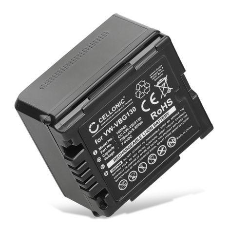 Akku kameraan Panasonic HDC-SD10 SD300 SD707 SD600 SD5 SD9 HDC-TM700 SDR-H250 H20 H40 H80 HS9 - VW-VBG070, VW-VBG70 (750mAh, 7.4V) tuotemerkiltä CELLONIC