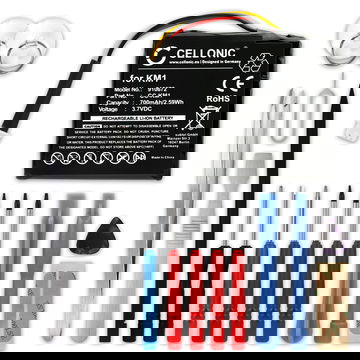 Akku navigaattoriin TomTom Via 130 Via LIVE 120 Via 125 Via 120 - 700mAh + Työkalusarja 17 osaa tuotemerkiltä subtel