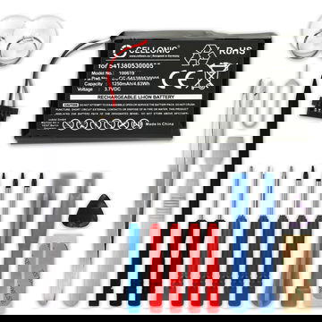 Akku navigaattoriin Medion GoPal P4410/P4210; Becker Active 43/Ready 43; Mitac Mio P350/P550 - 1250mAh + Työkalusarja 17 osaa tuotemerkiltä subtel