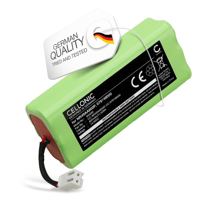 Akku imuriin Philips FC8800, FC8801, Taurus Robot Aspirador Striker Slim, 079748000 - 800mAh vaihtoakku tuotemerkiltä CELLONIC